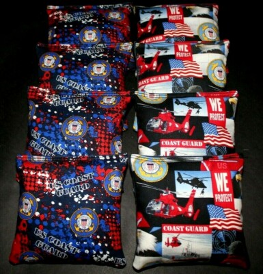  USA COAST GUARD Military Patriotic Flag 8 ACA regulation Cornhole bags