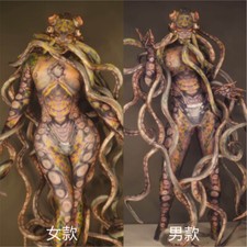 Halloween Terrible Monster Women Party Men Tentacle Jumpsuit Role Playi Unisex