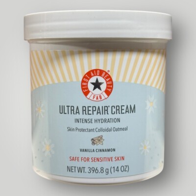 First Aid Beauty Ultra Repair Cream Intense Hydration Vanilla Cinnamon 14 Oz