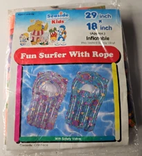 Seaside Kids Fun Surfer With Rope Float For Children Inflatable VTG Vinyl 79001