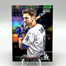 2022 Stadium Club Chrome Base Green #177 Trea Turner /99 - Los Angeles Dodgers
