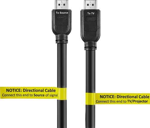 Dynex 50' 4K Ultra HD Directional In-Wall 24K Gold HDMI Cable Black DX-HG507 - Picture 3 of 3
