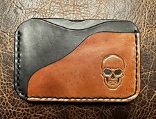 Hamlet Skull ID Wallet Horween Shell Cordovan & Leather Handmade 1 of 1 USA Made