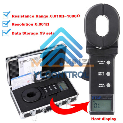 Clamp Earth Resistance Tester Gauge 0.01 to 1000Ω Digital Clamp Meter ETCR2000