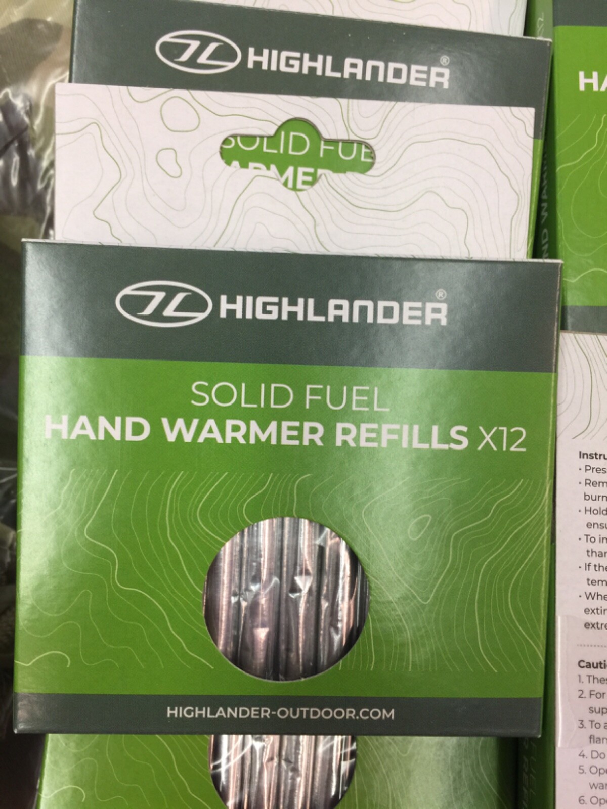 12 Solid Fuel Charcoal Handwarmer Refill Sticks Highlander Hand Warmer