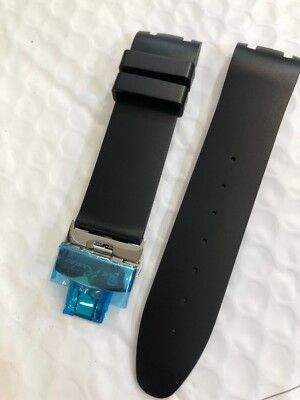 24mm black  rubber band with steel color clasp ,original joe rodeo master watch