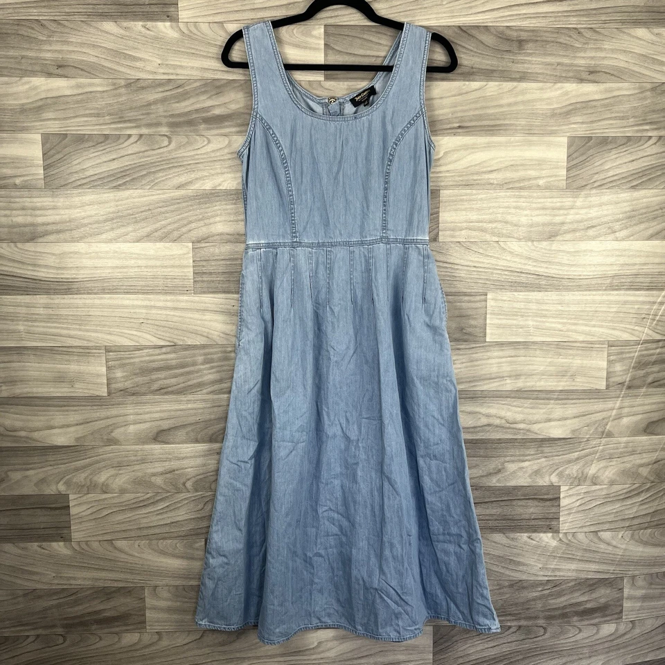 Vestido Juicy Couture Etiqueta Negra Mujer 8 Azul Denim Largo De Colección Sin Mangas Años 90’s Foto 2 de 4
