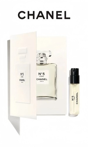 CHANEL N°5 L'EAU Eau De Toilette EDT Sample Spray Carded Vial 1.5ml /0.05oz New