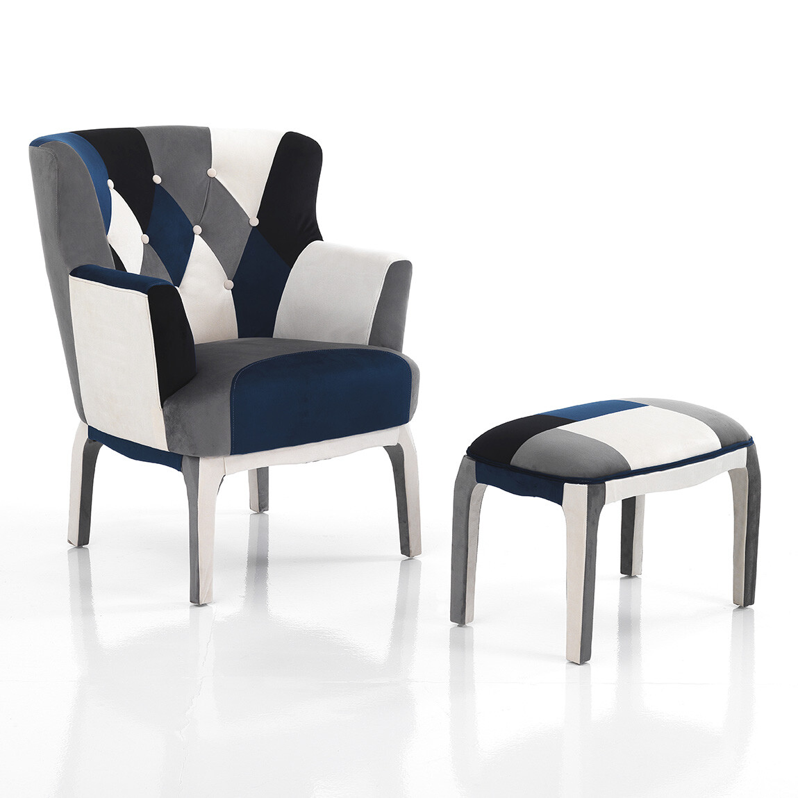 Tomasucci poltrona pouf KALEIDOS-E BLUE