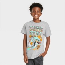 Space Jam Tune Squad Short Sleeve Graphic T-Shirt Boys - Light Gray Med
