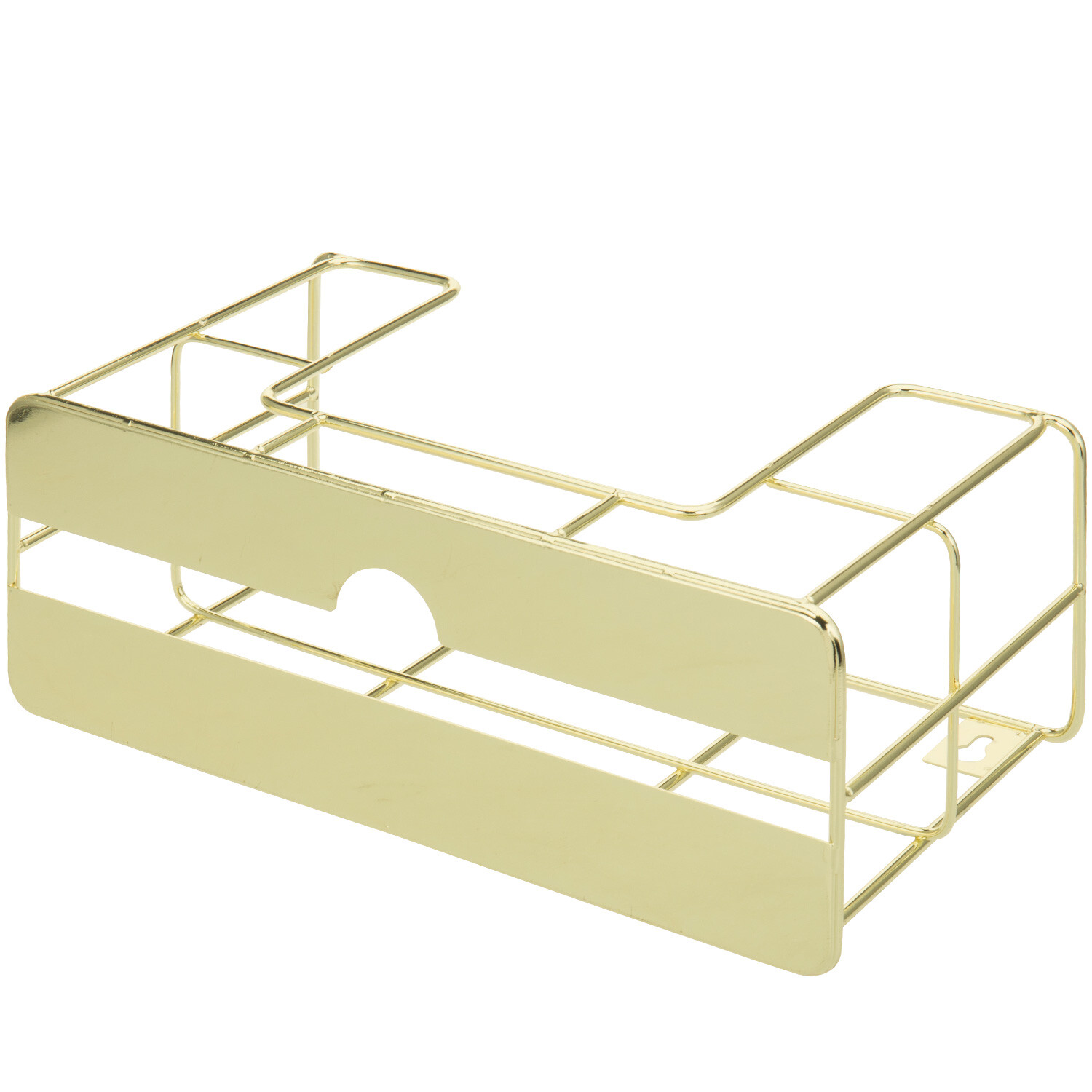 Brass Tone Metal Wire Wall Mounted Paper Towel Holder, Tabletop Napkin Holder