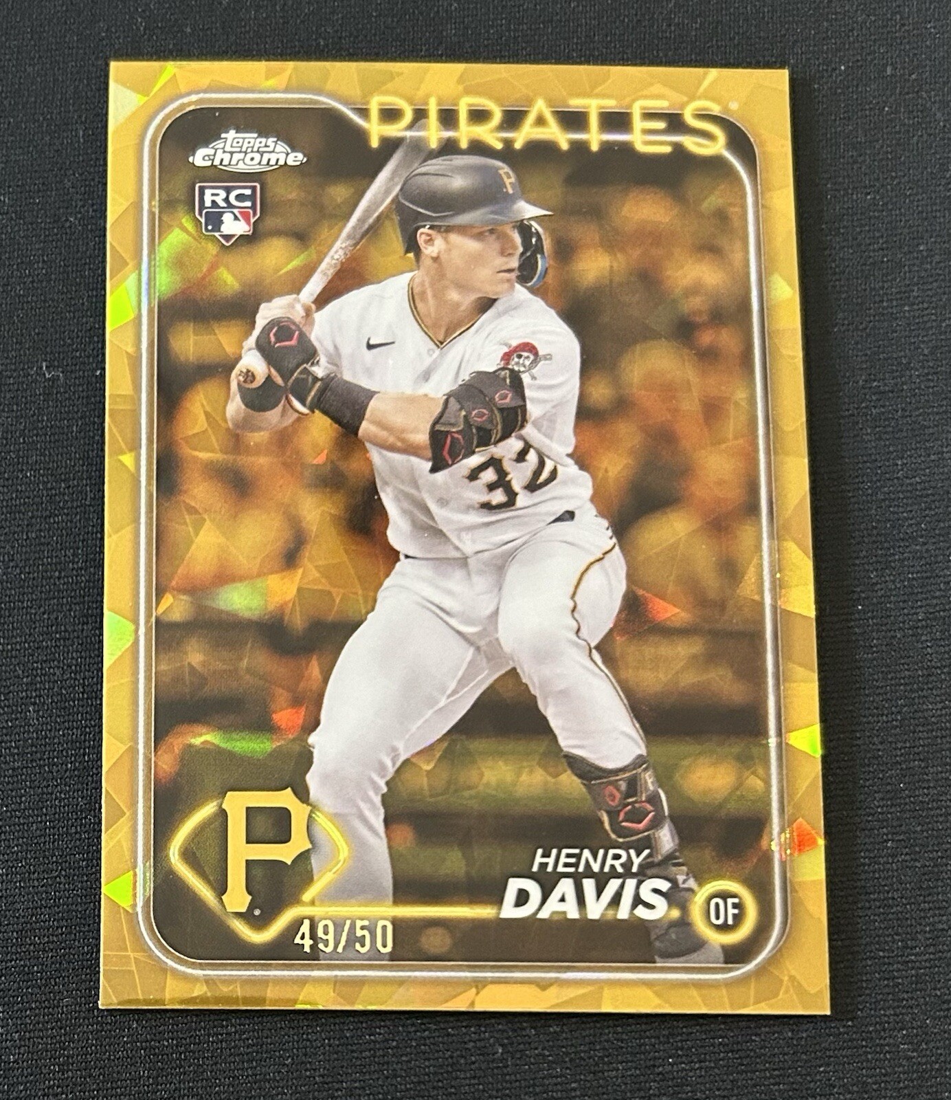 2024 Topps Chrome Sapphire Henry Davis Gold /50 RC Rookie Pittsburgh Pirates