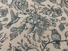 Inchyra  Birds Toile Linen Cotton Curtain  Blind Upholstery Fabric