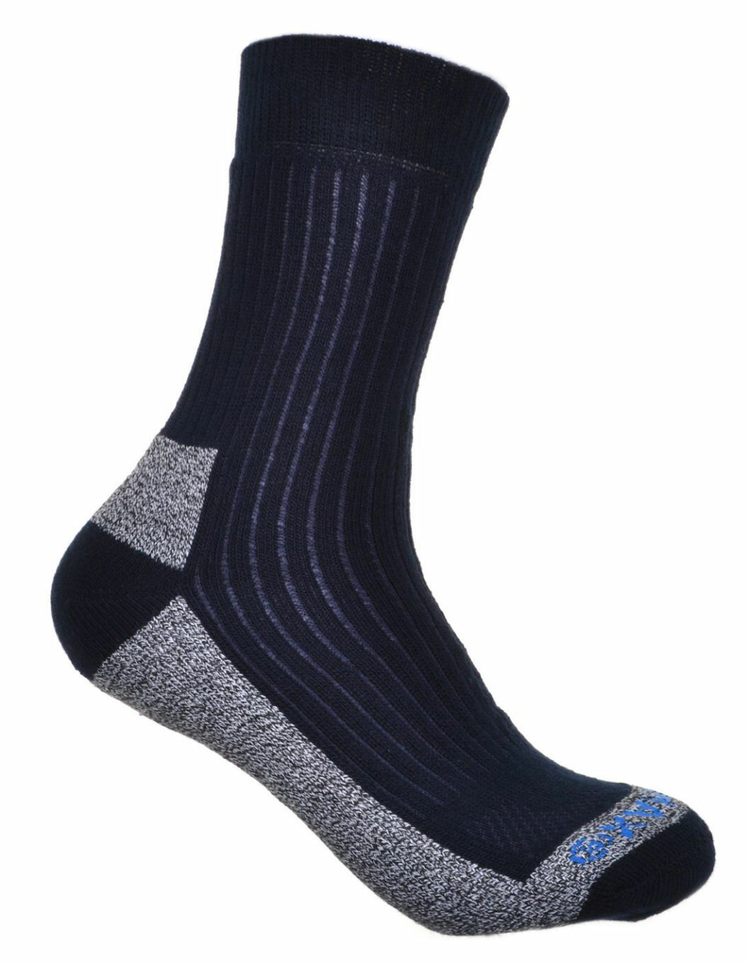 2 Pairs of Ladies Cotton Coolmax Walking Socks Navy Blue