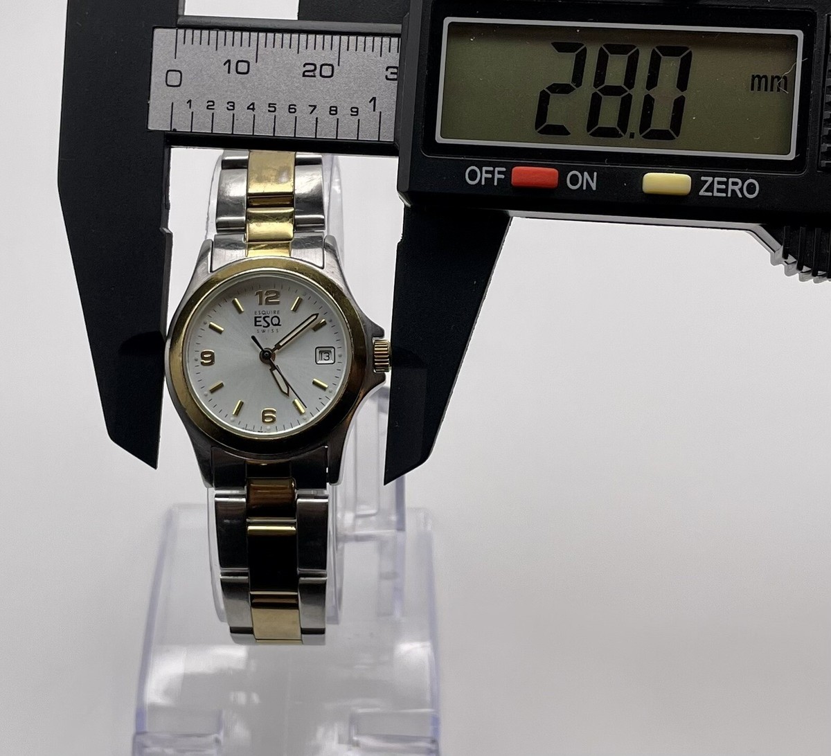 Vintage ESQ Swiss Women’s Watch Two Tone E1487 New Battery