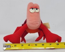 Vintage Disney The Little Mermaid SEBASTIAN Plush 5" Stuffed Character With Tags