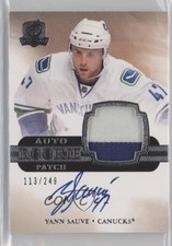 2011-12 Upper Deck The Cup Rookie 113/249 Yann Sauve #148 Patch Auto c2p
