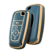 Key Fob Cover for Ford, Premium Soft Full Protection Key Fob Case for Gray