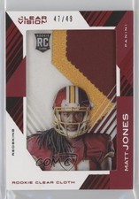 2015 Panini Clear Vision Rookie Cloth Jerseys Prime 47/49 Matt Jones #RCC-MJ m5e