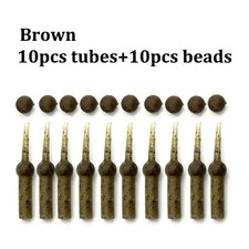 10PCS Carp Fishing Helicopter Rig Tube Sleeves and Stop Chod Beads Kit