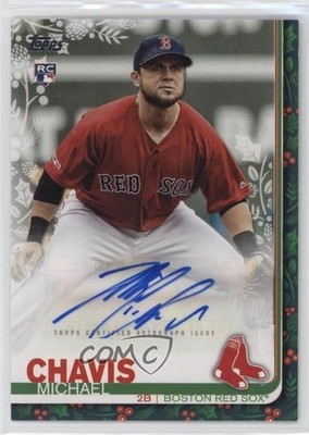 2019 Topps Holiday WalMart Mega Box 132/150 Michael Chavis Rookie Auto RC 01l2