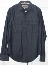SCHOTT BROS MEN'S DENIM COTTON BUTTON-UP SHIRT SIZE SMALL