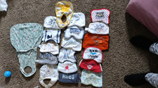 Lot of Baby Bibs Multicolor Assorted Animal-Themed Prints  Designs