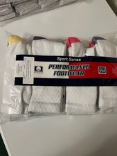   12 Pair Girl's Athletic PASTEL Crew Socks 6-8 LQQK  