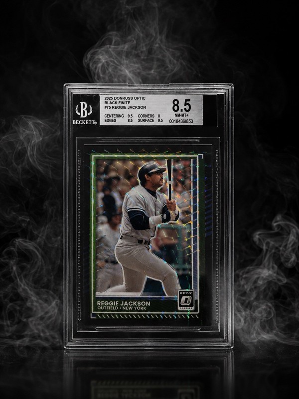2025 Panini Donruss - Optic Reggie Jackson #75 Black Finite Prizm /1