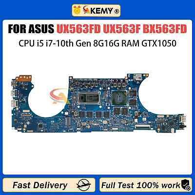 UX563FD For Asus Q536FD UX563F BX563FD Motherboard i5 i7 CPU GTX1050 8G/16G RAM