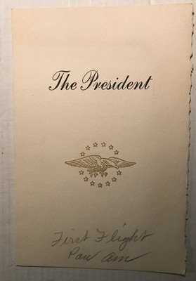 Rare Vintage 1950's Pan Am Airlines The President First Flight Menu
