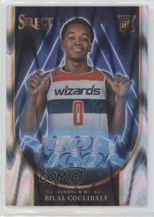 2023-24 Panini Select Neon Icons Tectonic Prizm Bilal Coulibaly #9 Rookie RC