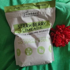 Just Ingredients  Strawberry limeade pre-workout GF, Vegan, Soy Free 15.87 Oz CZ