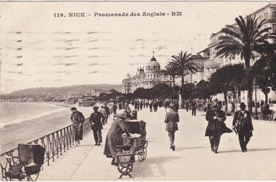 Schön, Frankreich - Promenade des Anglais - 2 alte Postkarten