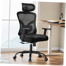 Ergonomic Office Chair Ergonomic Gaming Chair with Lumbar Support, 2D Black