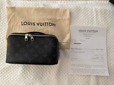 NEW NO TAGS LOUIS VUITTON TOILETRY BAG MONOGRAM ECLIPSE CANVAS FRANCE M11508