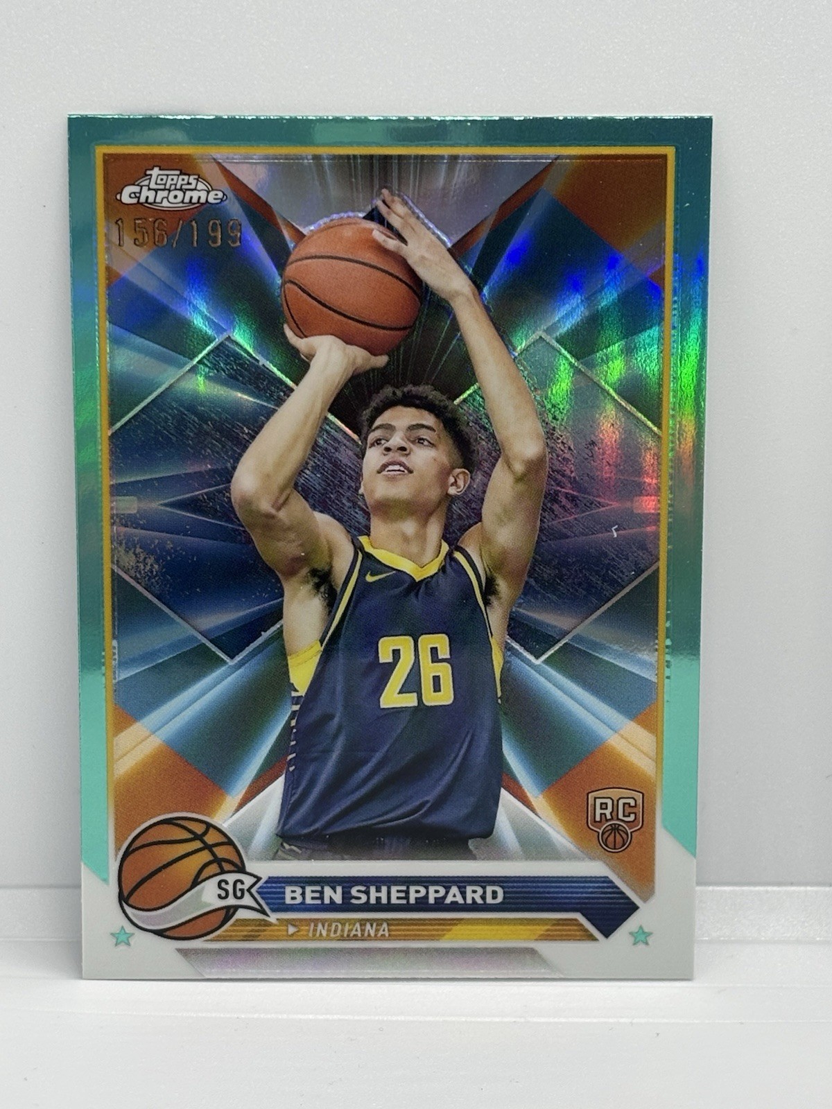 2023-24 Topps Chrome Aqua /199 #83 Ben Sheppard