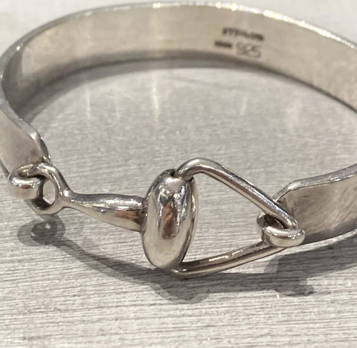 925 Sterling Silver Equestrian Snaffle Bit Horse … - image 3