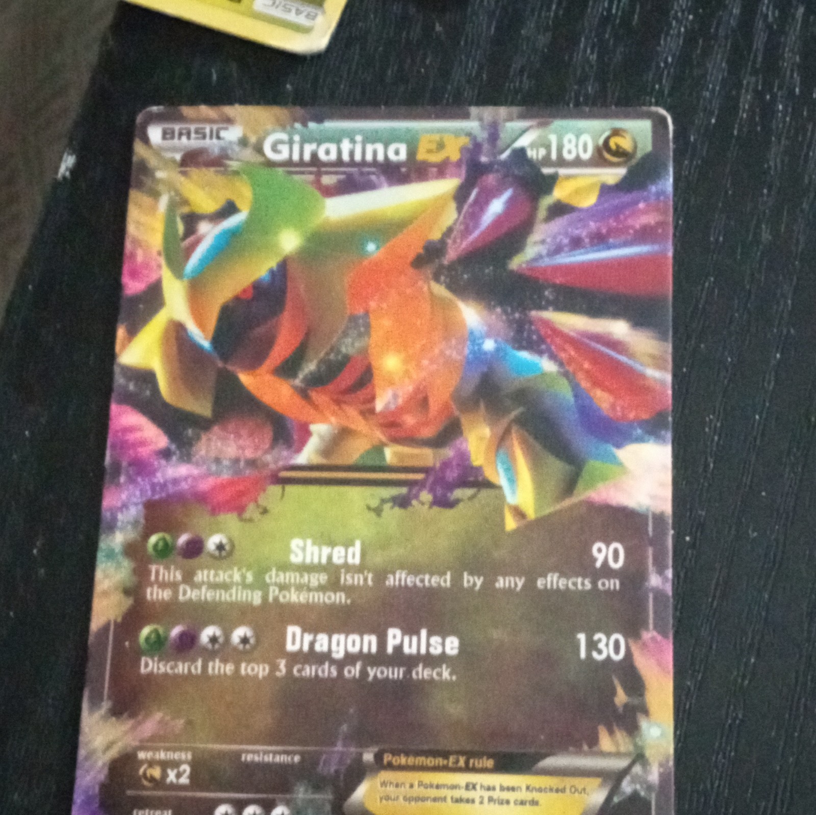 Pokémon Giratina EX 92/124 Dragons Exalted Ultra Rare Holo Basic HP180 Card
