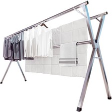 JAUREE 79 Inches Clothes Drying Rack, Drying Rack Clothing Folding Indoor Out...