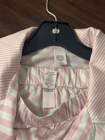 Victoria&rsquo;s Secret Iconic Glazed Satin Afterhours Pajama Set Medium Pink Stripe
