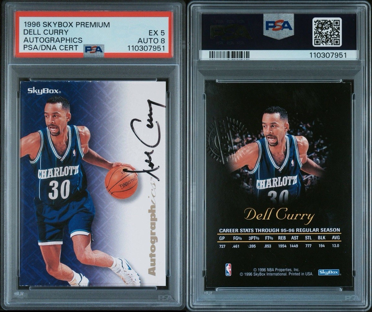 1996 SKYBOX PREMIUM AUTOGRAPHICS DELL CURRY Auto 8 | eBay