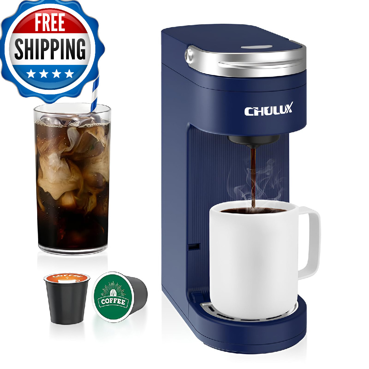For K Pods, One Cup Coffee Maker Fits 7.3"