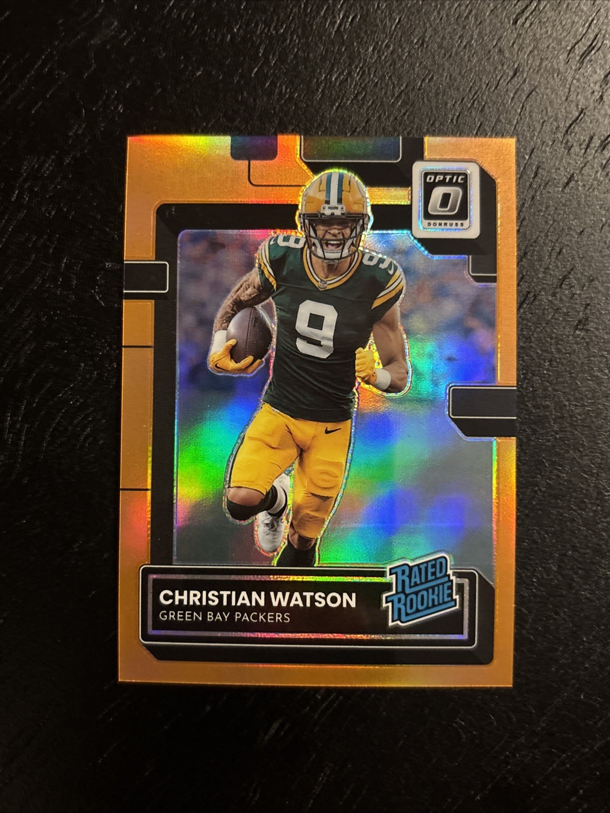 2022 Donruss Optic Rated Orange Prizm 1/199 Christian Watson #219 Rookie RC