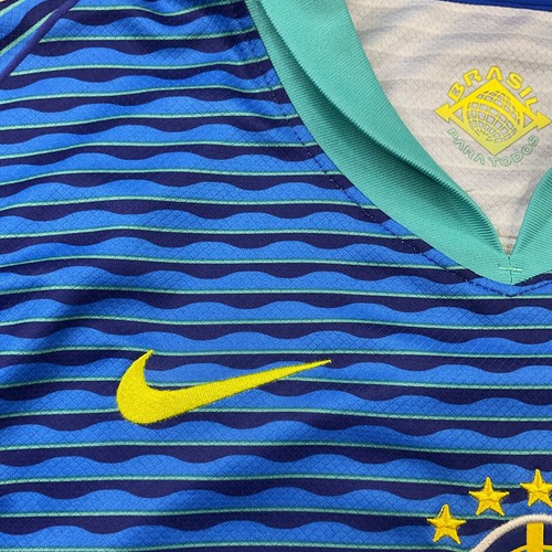 Nike Brazil Jersey Away 24/25 CBF Soccer Jersey Striped Para Todos Men Sz L - Picture 6 of 10