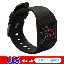 Binary Wrist Watch for Professionals with LED Lights