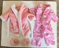 American Girl Emily's Chenille Robe Slippers W/Box VGUC