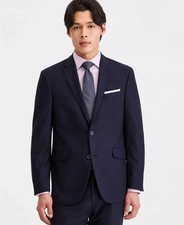360 Kenneth Cole Reaction Men's Navy Techni Slim Fit Suit Jacket 42 R zau0626c