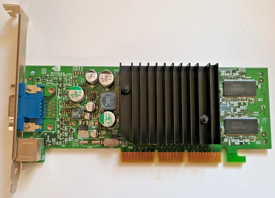 AGP GeForce 4 MX 420 64MB DELL NVIDIA 09P301 P73 VGA Video Card S-Video Out - Image 2 of 2