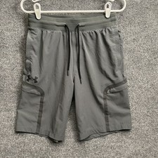 Under Armour Elite Cargo Shorts Men Sz M Sportstyle Grey